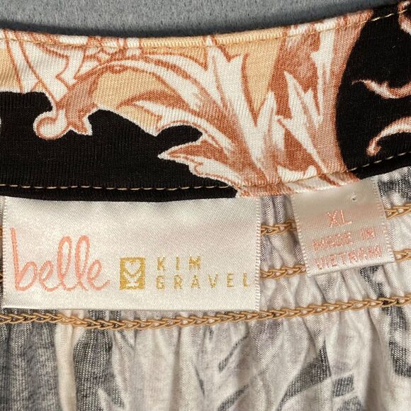 Belle Kim Gravel Womens Popover Top Size XL Long Sleeve Y-Neck Career Boho - Picture 3 of 8